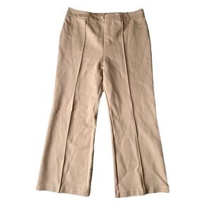 Staud Pants Womens Size 14 Wide Leg High Rise Pleated Stretch Tan Office Career